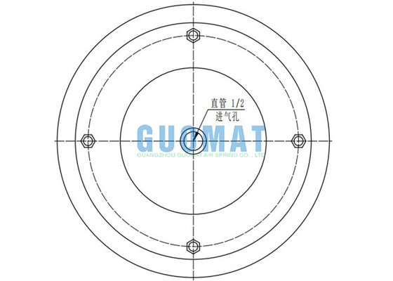 Molas pneumáticas industriais Dunlop 14 1/2'' X2 W01R584064 Firestone com anel de flange