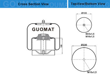 Molas de ar Goodyear do caminhão de Neotec ABV265C04 9523 Contitech 4737NP21 para 9463203721