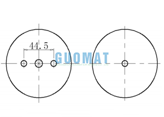 GUOMAT 2B2200 Mola de ar industrial dupla enrolada 1/4NPT Suspensão de entrada de ar Choque de ar