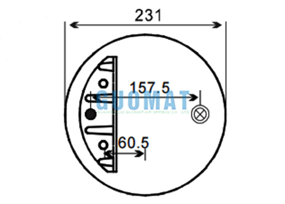 910-16A382 Contitech Airbag Spring 1R12-603 Goodyear Trucks Peças de suspensão