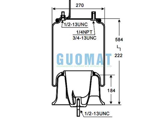 910-16A382 Contitech Airbag Spring 1R12-603 Goodyear Trucks Peças de suspensão