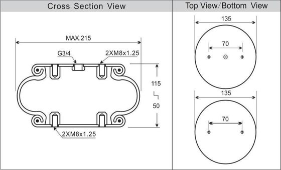 Vibração do ar Industrial Contitech FS120-9/ Rubber Air Bellow NO.1B 120-9
