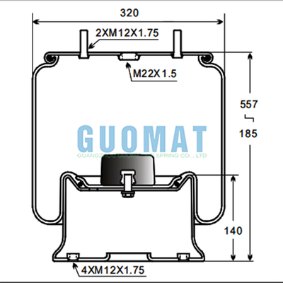 W01-M58-6338 Firestone Air Bellow 1T19L-7 1R14-730 Goodyear Truck Suspensão aérea