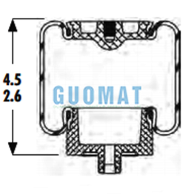 Goodyear 1S4-058 Peças de suspensão pneumática Substitua W02-358-7086 Cab Air Spring
