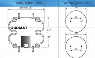 Mola de ar industrial complicada dobro Contitech FD 200-19 724 relação 1103-0019 do Firestone W01-358-6884