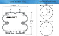 Airbags complicados dobro/Firestone industrial W013586908 de Goodyear 2B9-210 da mola de ar