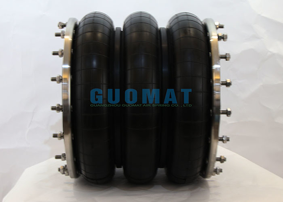 Saco de ar industrial triplo enrolado LHF320/350-3 com flange de aço inoxidável