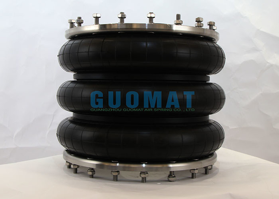 Saco de ar industrial triplo enrolado LHF320/350-3 com flange de aço inoxidável