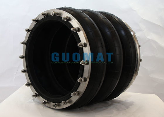 Saco de ar industrial triplo enrolado LHF320/350-3 com flange de aço inoxidável