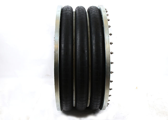 Airbag Industrial Triple Convoluted 384mm Flange Tipo Air Ride Suspensão Primavera