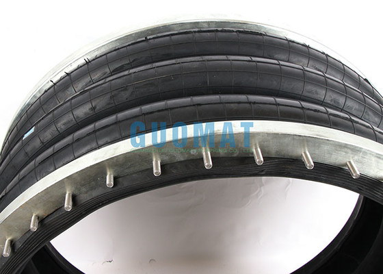 Airbag Industrial Triple Convoluted 384mm Flange Tipo Air Ride Suspensão Primavera