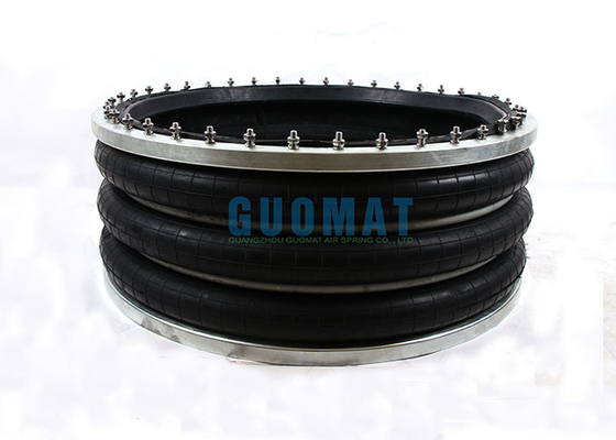Airbag Industrial Triple Convoluted 384mm Flange Tipo Air Ride Suspensão Primavera