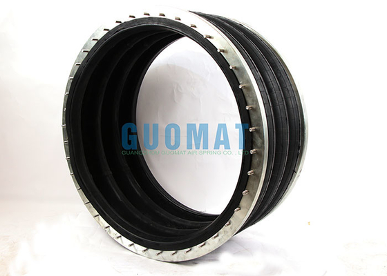 Airbag Industrial Triple Convoluted 384mm Flange Tipo Air Ride Suspensão Primavera