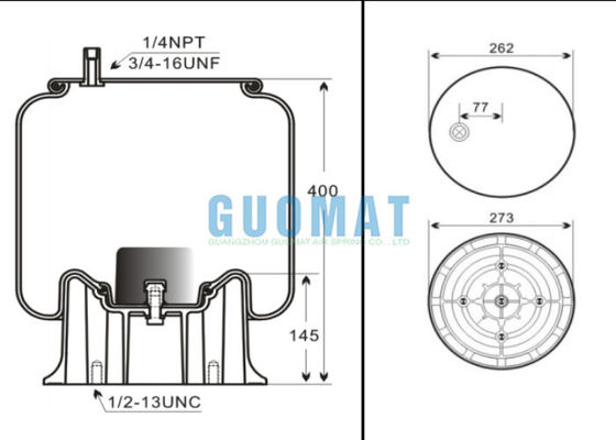 W01-358-9580 Suspensão Pneumática Firestone para Caminhão 4884N1P02 Contitech Bolsa de Mola Pneumática para Reboque