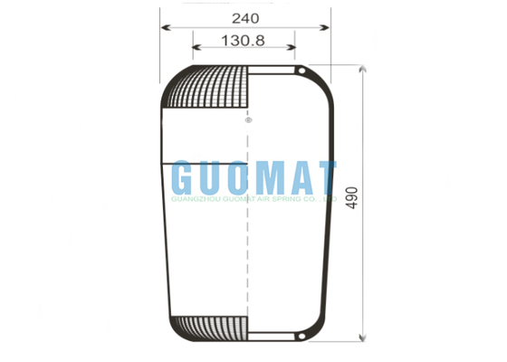Mola pneumática para ônibus 713N Contitech 9066 Goodyear Borracha Volvo 1622116