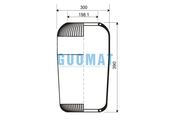 390mm Altura 762N Contitech Bus Air Spring W01-095-0190 Firestone Borracha Air Bellws