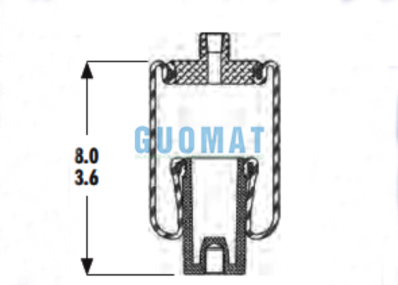 1S3-011 Mola Pneumática Goodyear Super Cushion ASB-06-7-014 Amortecedor da Suspensão Pneumática da Cabine com Pistão