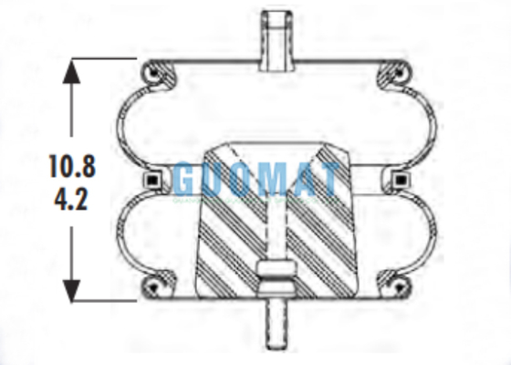 FD 200-19 510 Firestone Suspensão Airbags 2B9-245 Goodyear enrolados de borracha