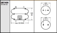 Os airbags industriais da mola de ar do dobro de W01-358-7409 Goodyear 2B12-319 gritam