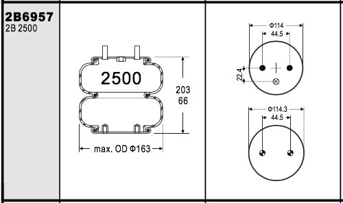 Entrada de ar complicada 1/4 NPT do número 255-1.5 dos airbags do dobro do Firestone W013586957