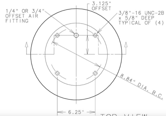 Mola de ar Convolute dobro industrial 2B15-377 dos foles de Enidine da mola de ar Yl-2B15-377