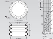 Diâmetro do círculo de parafuso do anel da flange W01M586980 jogo complicado triplo do airbag do Firestone de 419 milímetros