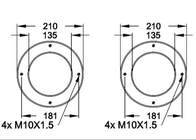 A borracha industrial da mola de ar W01-R58-4092 do SP 1538 de DUNLOP grita 10 x 2