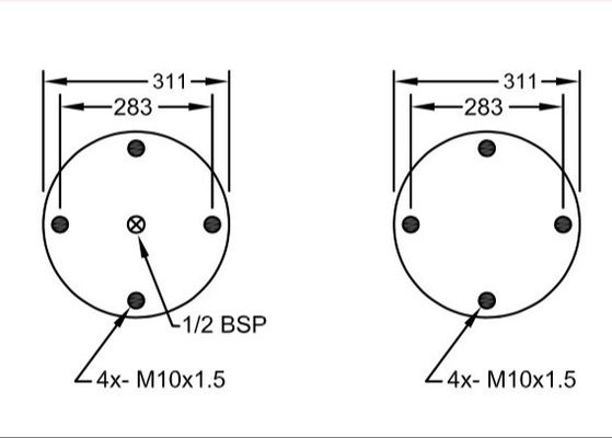 As molas de ar industriais do Firestone W01-R58-4068 gritam SP 2141 de 16 x 3 DUNLOP