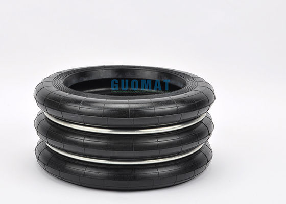 mola de ar industrial S-300-3 da convolução tripla de borracha da altura de 152mm para a máquina