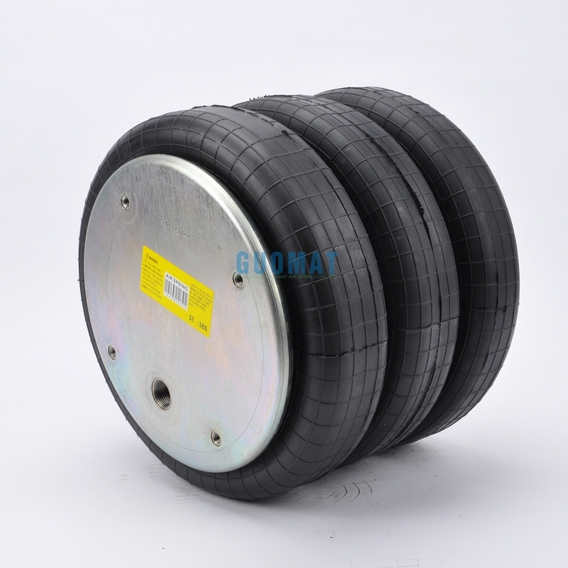 Saco de ar triplo enrolado GUOMAT N.O. 3B7386 Bellow N.O.3B383 Primavera de ar industrial 4x3/8-16UNC parafuso