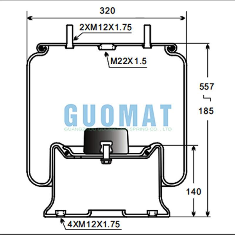 W01-M58-6338 Firestone Air Bellow 1T19L-7 1R14-730 Goodyear Truck Suspensão aérea