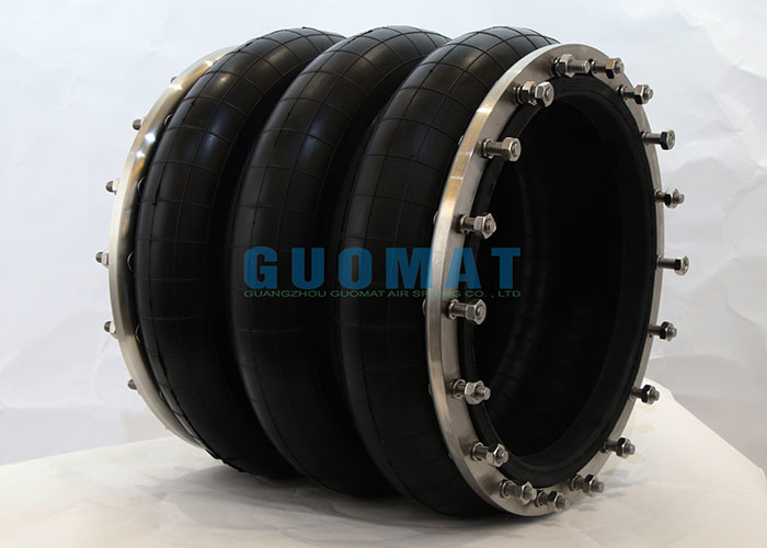 Saco de ar industrial triplo enrolado LHF320/350-3 com flange de aço inoxidável