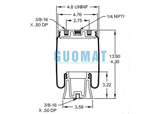 Substitua o Firestone W21-760-9000 SK6815P01 Contitech Air Ride Suspensão Primavera Para Cabina de Camião