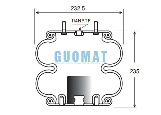 2B9-253 Goodyear W01-358-6945 Suspensão de ar Firestone