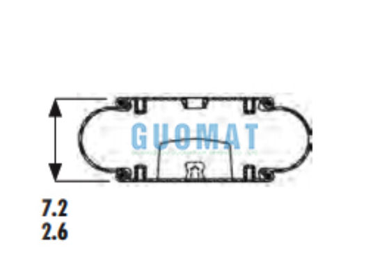 W013586920/W013587043 Mola pneumática de borracha Firestone 1B12-305 Fole de ar industrial Goodyear
