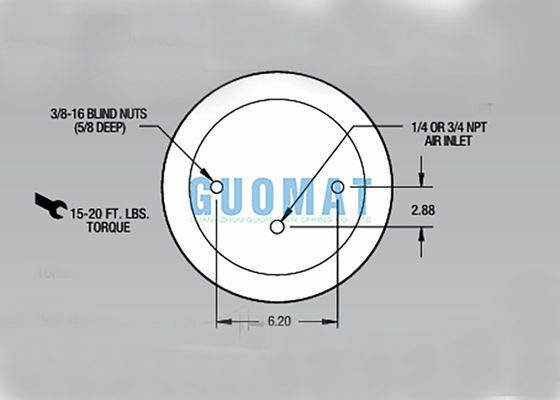 W01-358-9030 Airbags de suspensão de reboque Componentes 1T15M-0 Air Spring de camião pesado