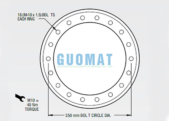 W01-M58-6974 Firestone Rubber Air Spring Style 119 Para sistema de nivelamento de equipamento