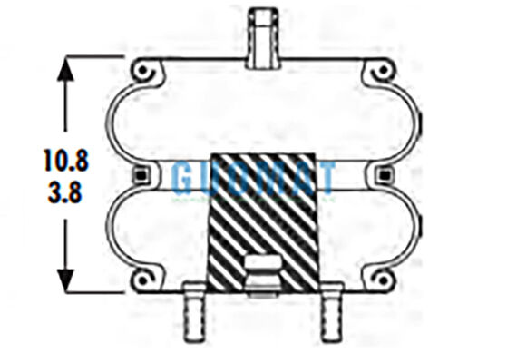 2B9-230 Goodyear Air Spring Replacement 578-92-3-202 Air Bellows de borracha industrial