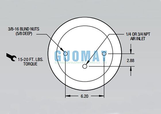 Mola pneumática de suspensão para caminhão Firestone W01-358-9401, estilo 1T15T-1, bolsa de ar para semi-reboque