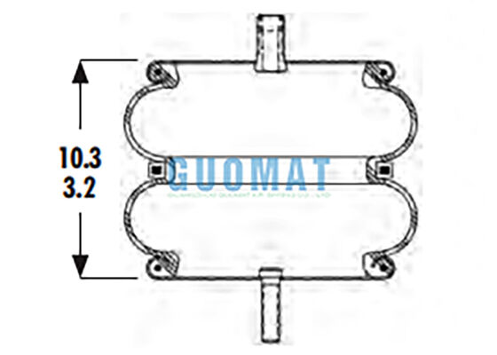 2B9-229 Goodyear Industrial Air Spring 578-92-3-211 Suspensão de ar