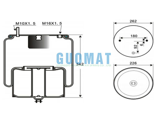 4718NP01 Mola Pneumática para Caminhão Pesado 1075363 Amortecedor Pneumático Scania para sistema de suspensão