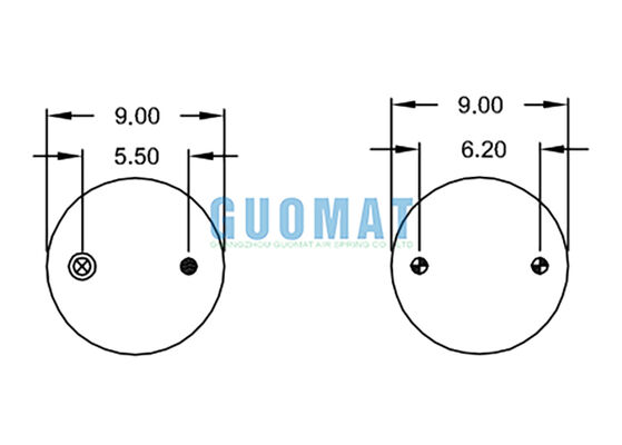 W01-358-6994 Suspensão de pedra de fogo estilo de mola de ar 19 sacos de mola de borracha de forma recoberta única
