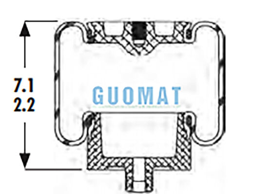 Goodyear 1S4-007 Airbags de borracha Suspensão W023587001 Firestone Cabina de camião Airbags de substituição