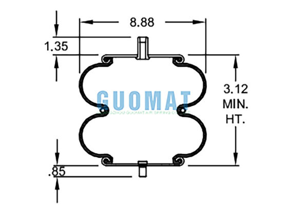 Goma Natural W01-358-6897 Firestone Dual Enrolada Primavera de Ar AS-0058 Watson & Chalin