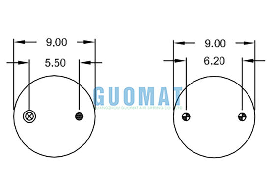 Sacos de absorção de choque de ar com suspensão de Firestone W01-358-8016