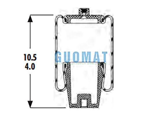 1S4-044 Goodyear Mola a Ar para Suspensão Pesada ASC-08-7-194 Fole Pneumático para Cabine de Caminhão