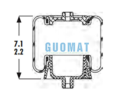 1S4-067 Cabina Air Spring Goodyear ASC-08-7-137 Suspensão de camião Substituição de airbag