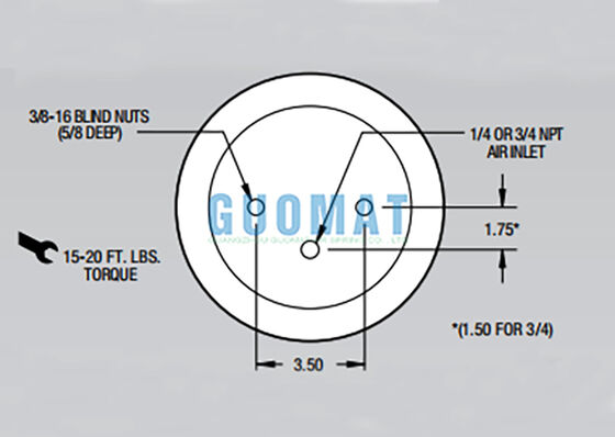 W01-358-5712 Sistema de Suspensão a Ar Firestone para Caminhão com Lóbulo Deslizante 1T14C-7