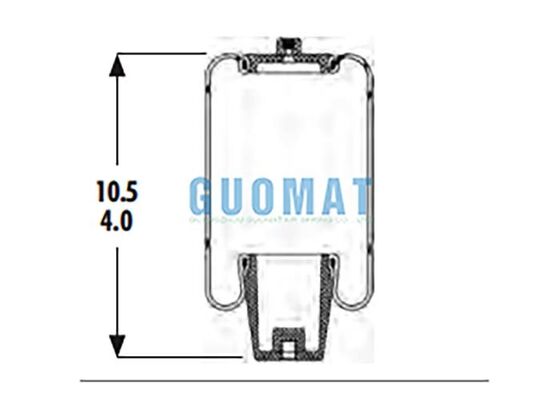 1S5-038 Goodyear Cab Suspensão Air Spring ASC-08-7-194 Bolsa de ar de borracha de pistão para caminhões comerciais