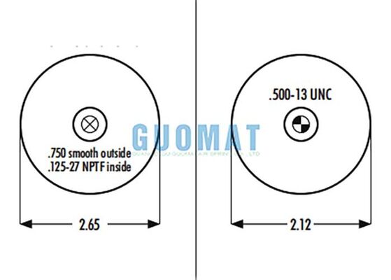 1S5-038 Goodyear Cab Suspensão Air Spring ASC-08-7-194 Bolsa de ar de borracha de pistão para caminhões comerciais